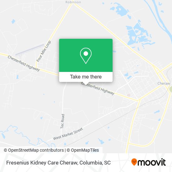 Fresenius Kidney Care Cheraw map