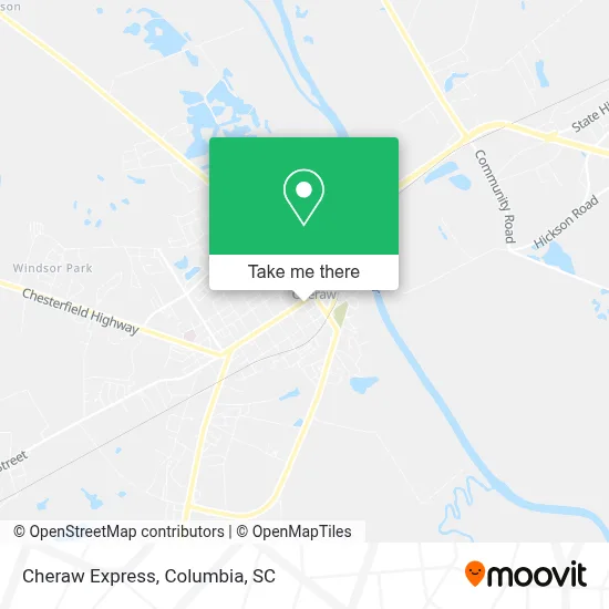 Cheraw Express map