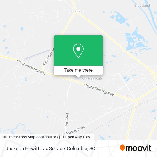 Jackson Hewitt Tax Service map