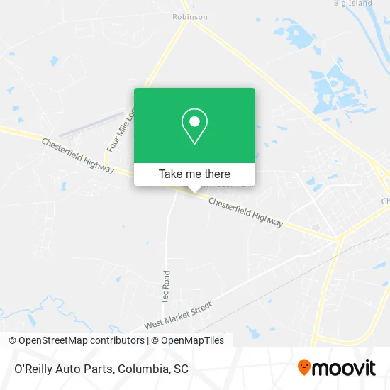 O'Reilly Auto Parts map