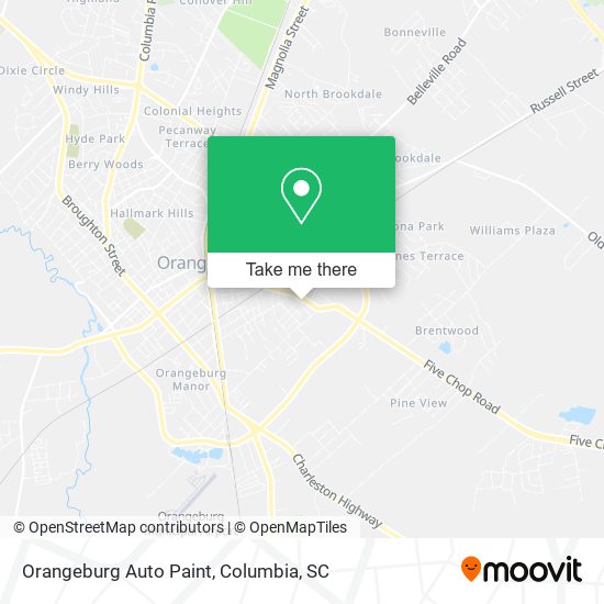Orangeburg Auto Paint map