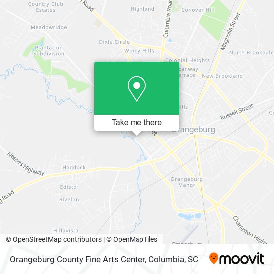 Orangeburg County Fine Arts Center map