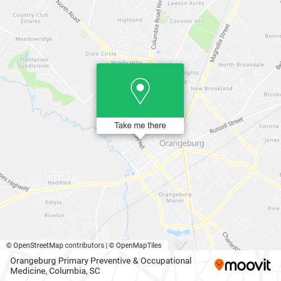 Mapa de Orangeburg Primary Preventive & Occupational Medicine
