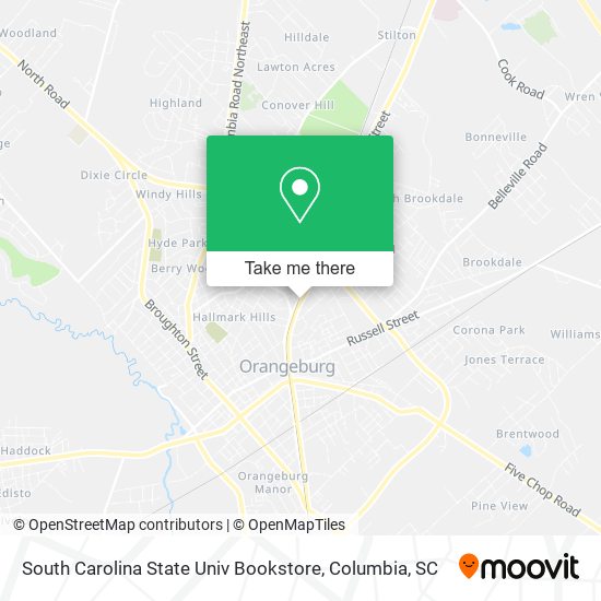 South Carolina State Univ Bookstore map