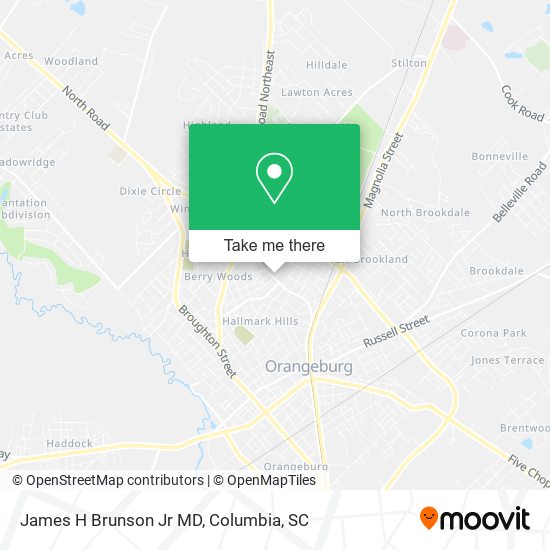 James H Brunson Jr MD map