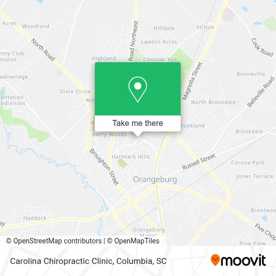 Carolina Chiropractic Clinic map