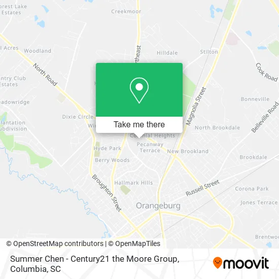Mapa de Summer Chen - Century21 the Moore Group