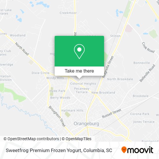 Sweetfrog Premium Frozen Yogurt map