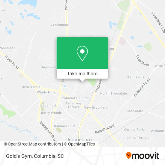 Gold's Gym map