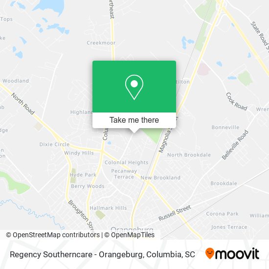 Regency Southerncare - Orangeburg map