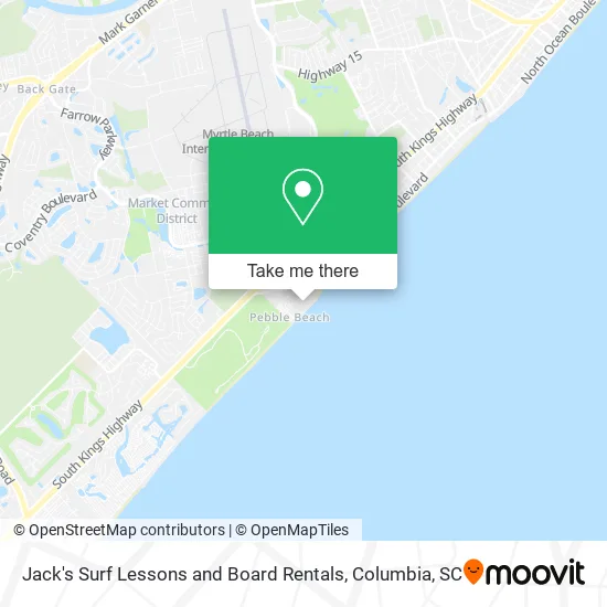 Jack's Surf Lessons and Board Rentals map