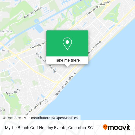 Myrtle Beach Golf Holiday Events map