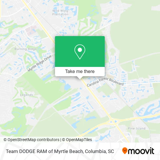 Team DODGE RAM of Myrtle Beach map