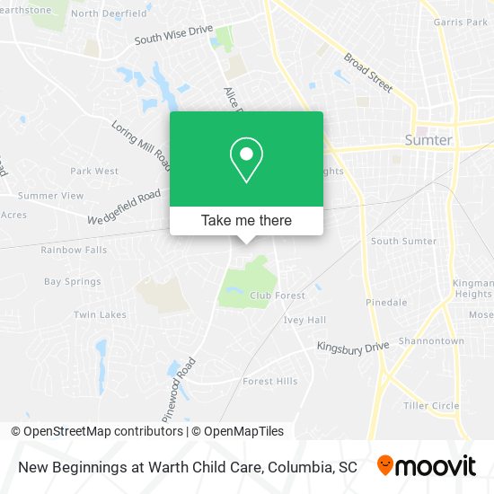 New Beginnings at Warth Child Care map