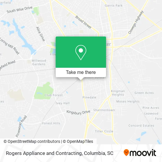 Rogers Appliance and Contracting map