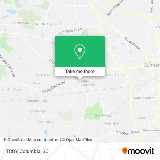 TCBY map