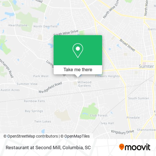 Mapa de Restaurant at Second Mill