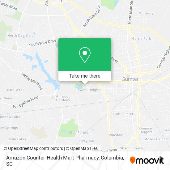 Mapa de Amazon Counter-Health Mart Pharmacy