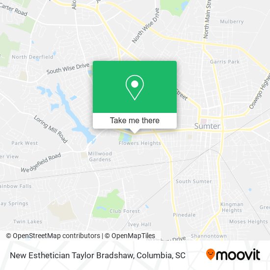 New Esthetician Taylor Bradshaw map