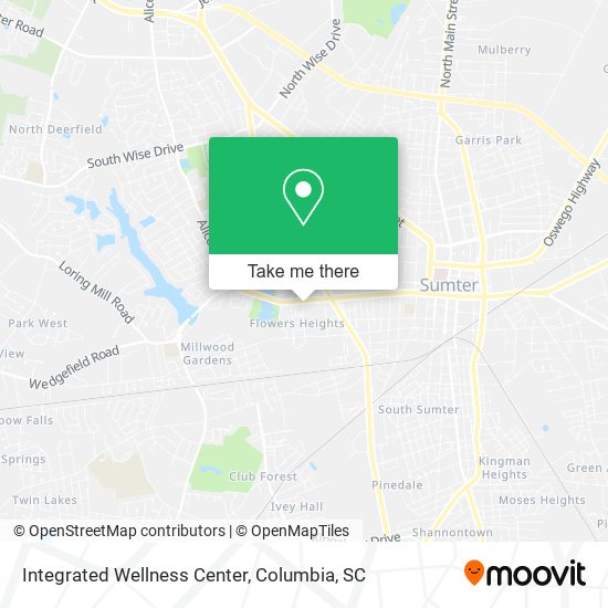 Integrated Wellness Center map