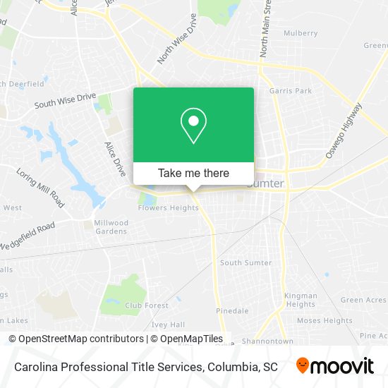 Carolina Professional Title Services map