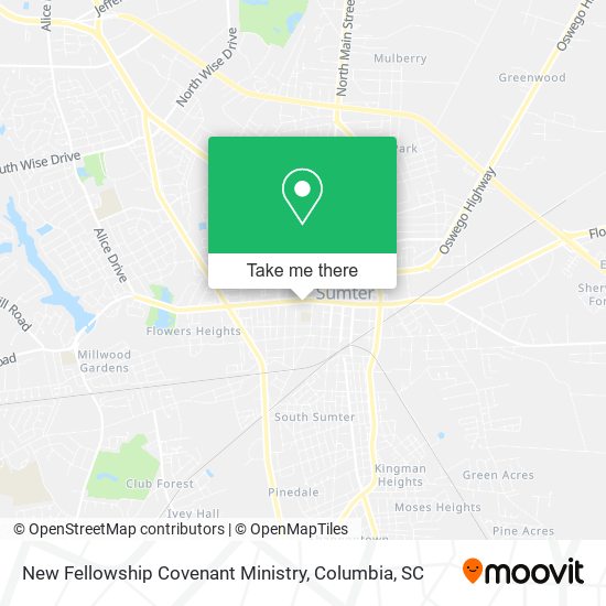 New Fellowship Covenant Ministry map