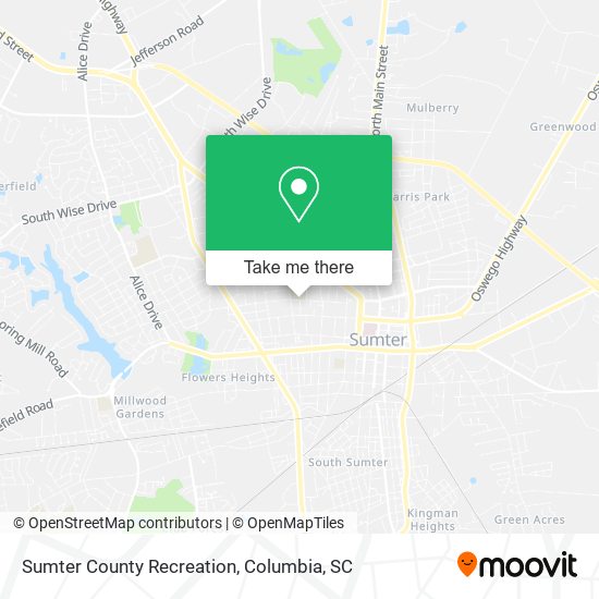 Mapa de Sumter County Recreation