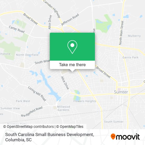 Mapa de South Carolina Small Business Development