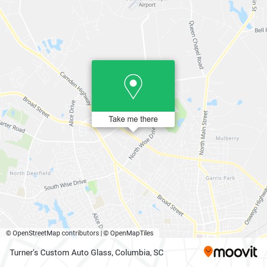 Mapa de Turner's Custom Auto Glass