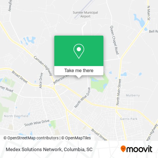 Mapa de Medex Solutions Network