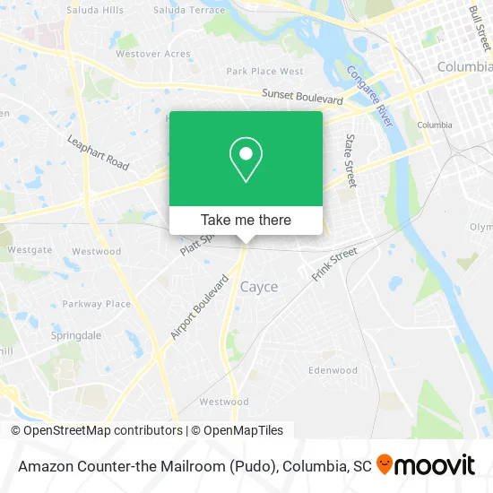 Amazon Counter-the Mailroom (Pudo) map