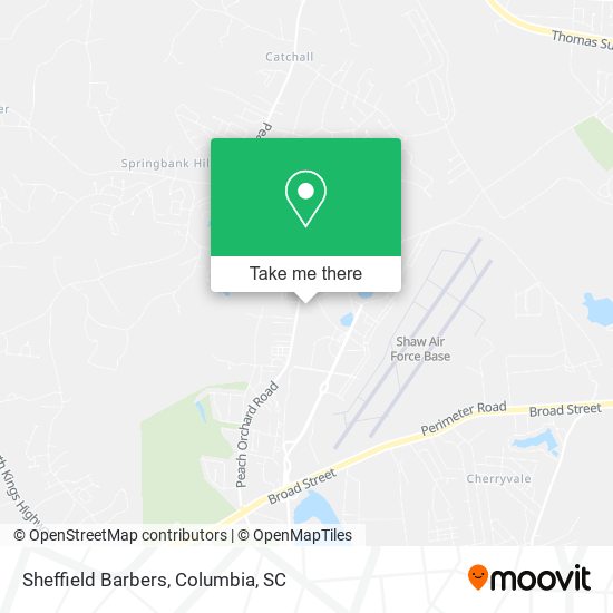 Sheffield Barbers map