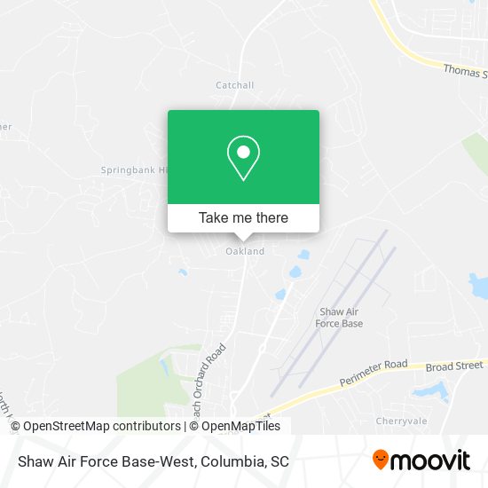 Shaw Air Force Base-West map