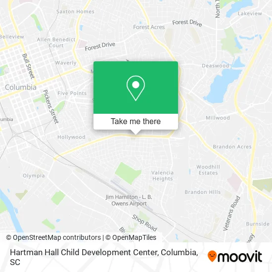 Mapa de Hartman Hall Child Development Center