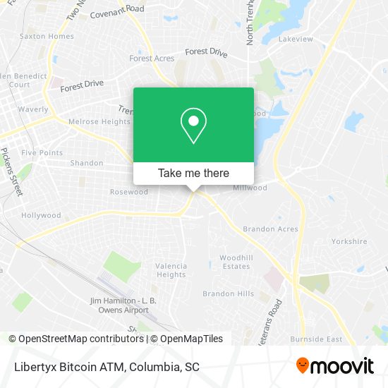 Mapa de Libertyx Bitcoin ATM