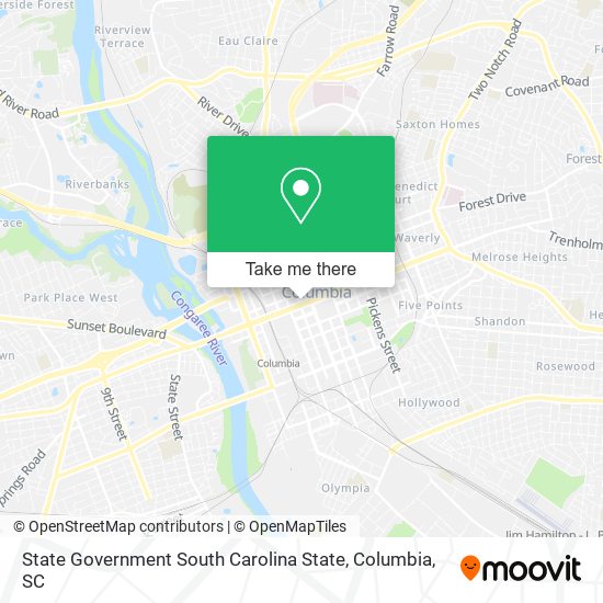 State Government South Carolina State map