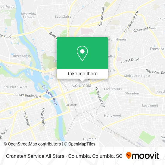 Cransten Service All Stars - Columbia map
