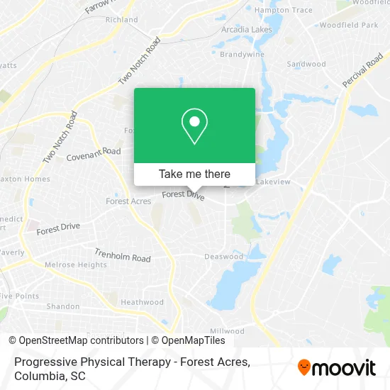 Progressive Physical Therapy - Forest Acres map