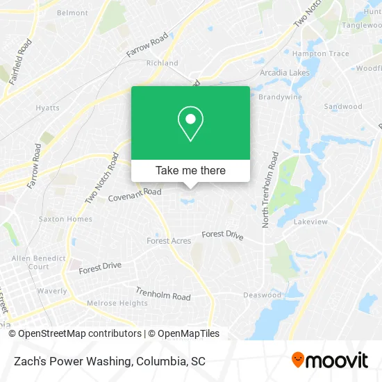 Zach's Power Washing map