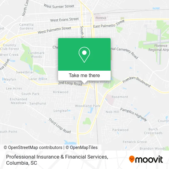 Professional Insurance & Financial Services map