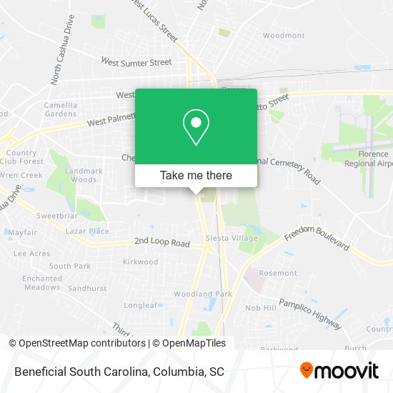 Beneficial South Carolina map