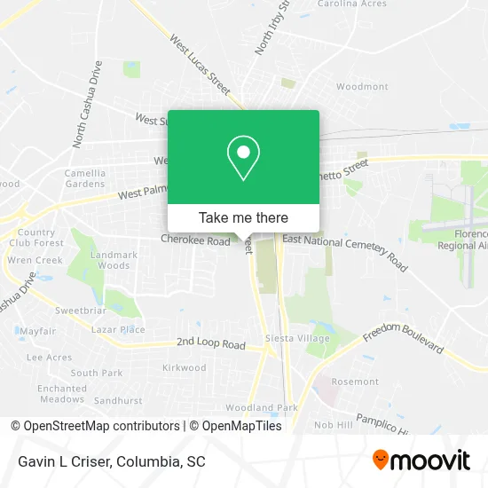 Gavin L Criser map
