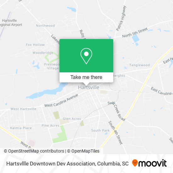 Mapa de Hartsvllle Downtown Dev Association