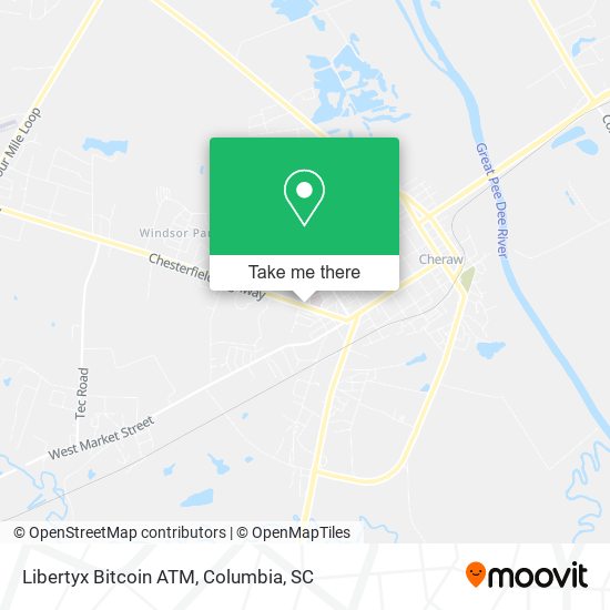Mapa de Libertyx Bitcoin ATM
