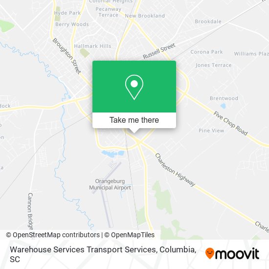 Mapa de Warehouse Services Transport Services