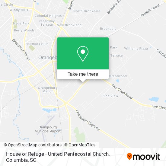 Mapa de House of Refuge - United Pentecostal Church
