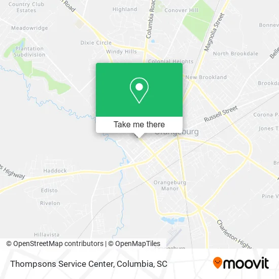 Thompsons Service Center map