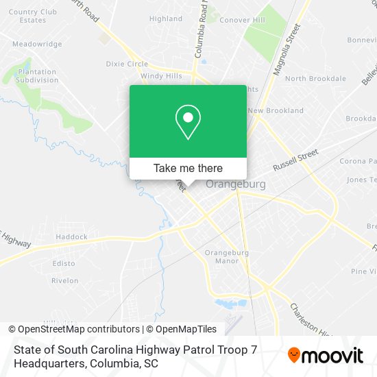 State of South Carolina Highway Patrol Troop 7 Headquarters map