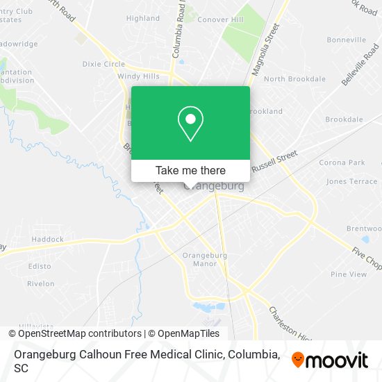 Orangeburg Calhoun Free Medical Clinic map