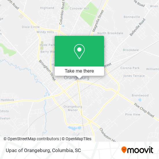 Upac of Orangeburg map